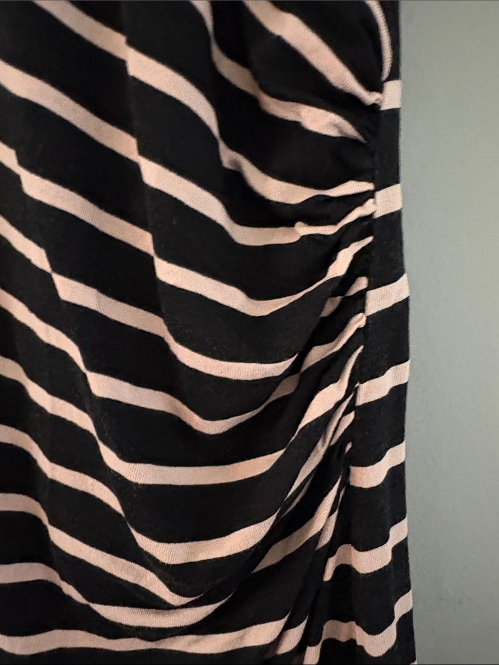 LOFT Black and Light Tan Striped Sleeveless Sheath Dress - Picture 3 of 7